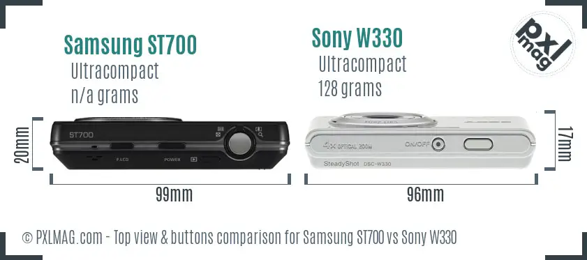 Top view design and control layout comparison