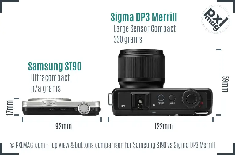 Top view design and control layout comparison