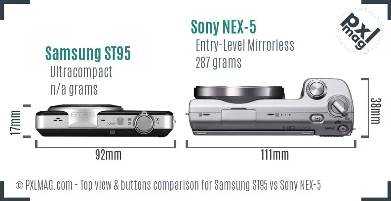 Top view design and control layout comparison
