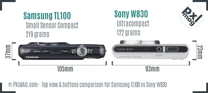 Top view design and control layout comparison