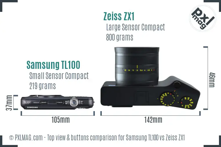 Top view design and control layout comparison