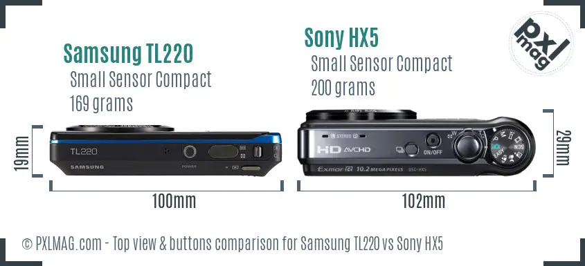 Top view design and control layout comparison
