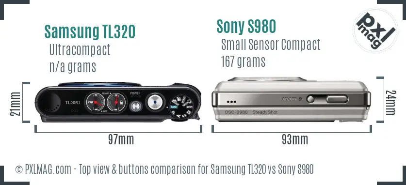 Top view design and control layout comparison