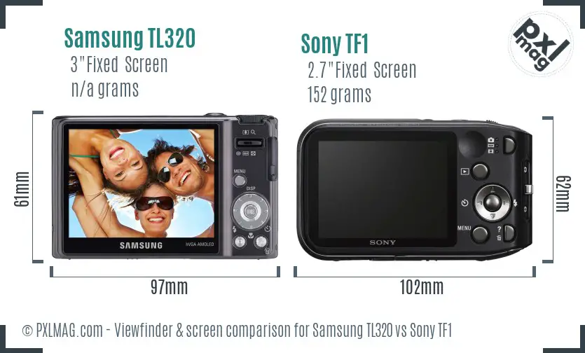 Samsung TL320 vs Sony TF1 Screen and Viewfinder comparison Samsung TL320 vs Sony TF1 Screen and Viewfinder comparison
