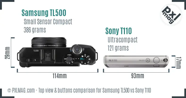 Top view design and control layout comparison