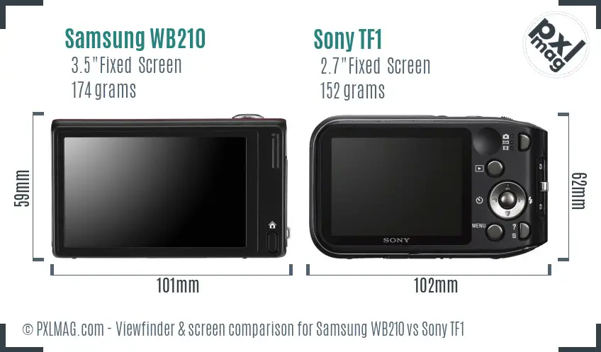 Samsung WB210 vs Sony TF1 Screen and Viewfinder comparison Samsung WB210 vs Sony TF1 Screen and Viewfinder comparison