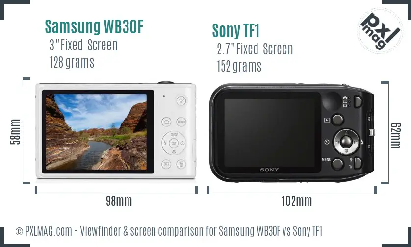 Samsung WB30F vs Sony TF1 Screen and Viewfinder comparison Samsung WB30F vs Sony TF1 Screen and Viewfinder comparison