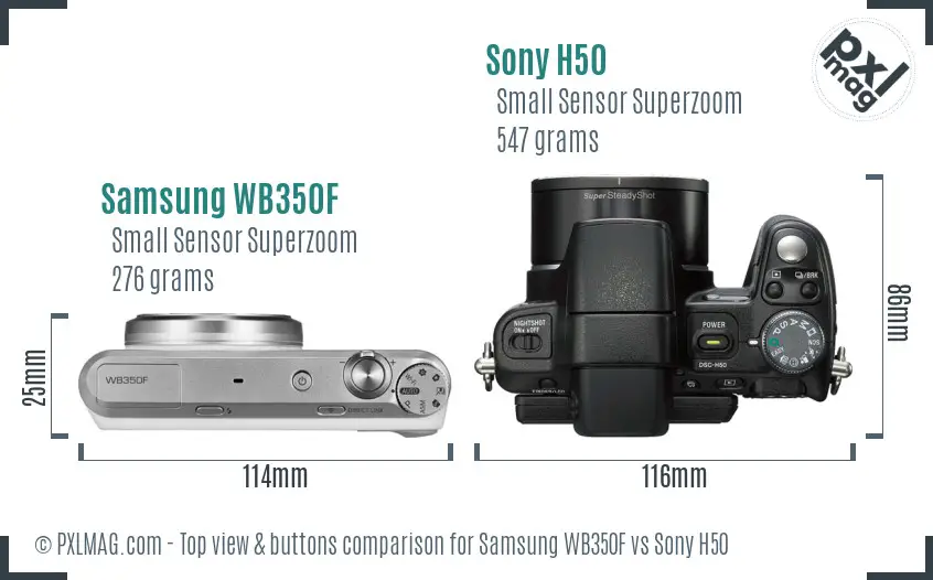 Top view design and control layout comparison