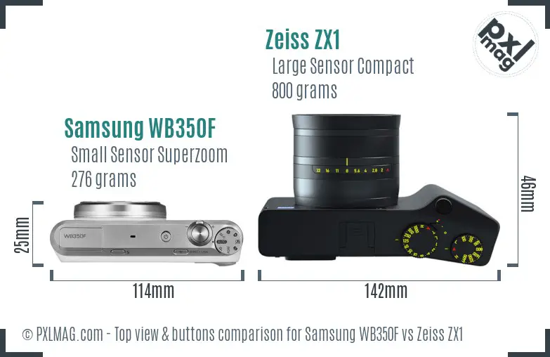 Top view design and control layout comparison