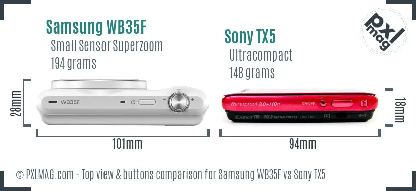 Top view design and control layout comparison