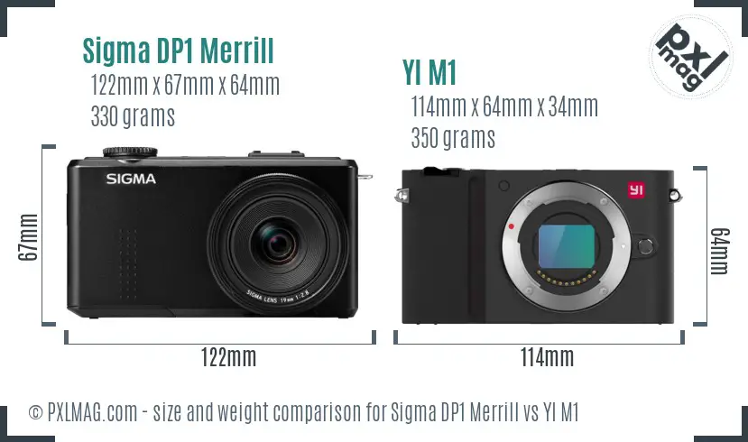 Sigma DP1 Merrill vs YI M1 size comparison