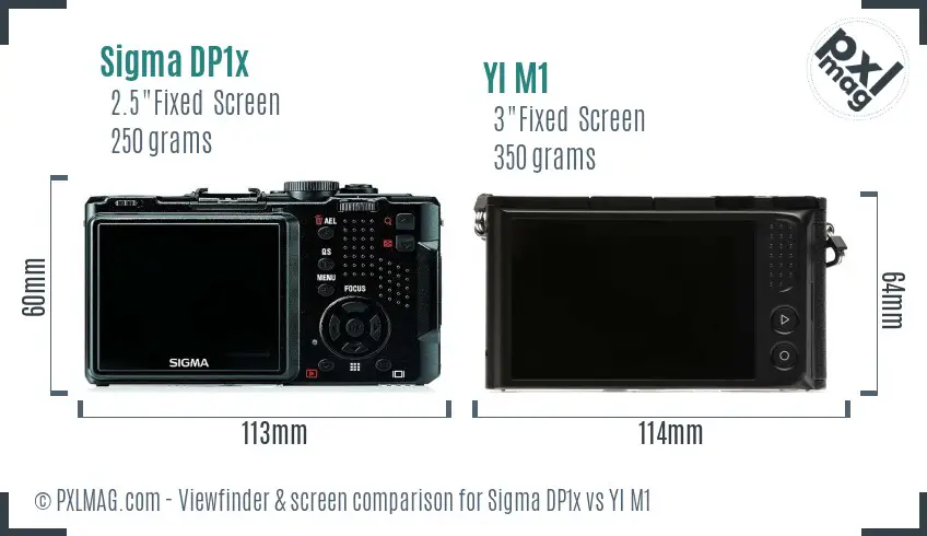 Sigma DP1x vs YI M1 Screen and Viewfinder comparison Sigma DP1x vs YI M1 Screen and Viewfinder comparison