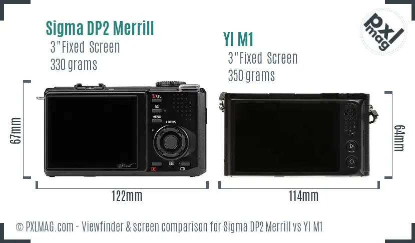 Sigma DP2 Merrill vs YI M1 Screen and Viewfinder comparison