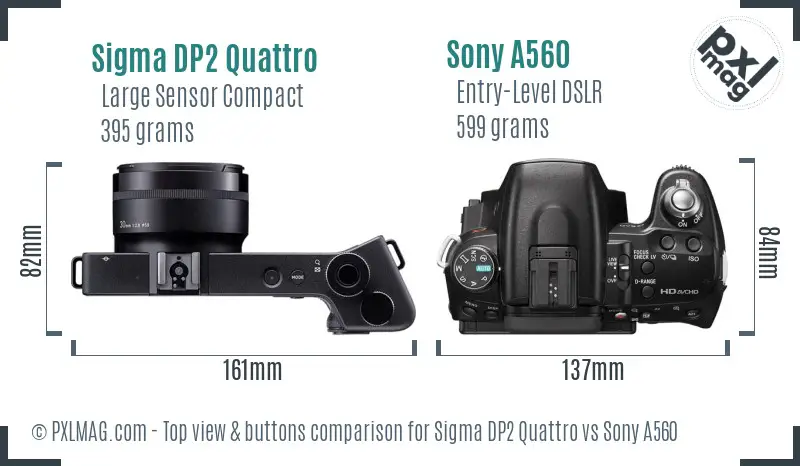 Top view design and control layout comparison