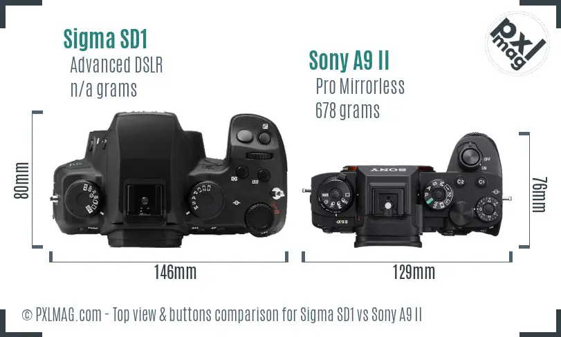 Top view comparison highlighting control layouts and design philosophies