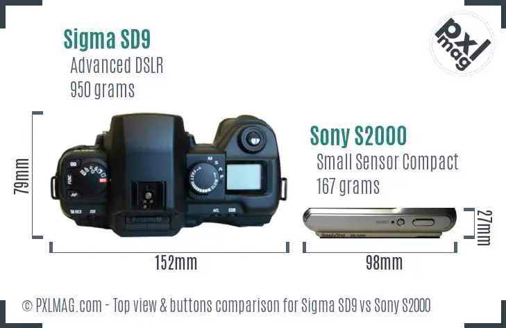 Top view design and control layout comparison