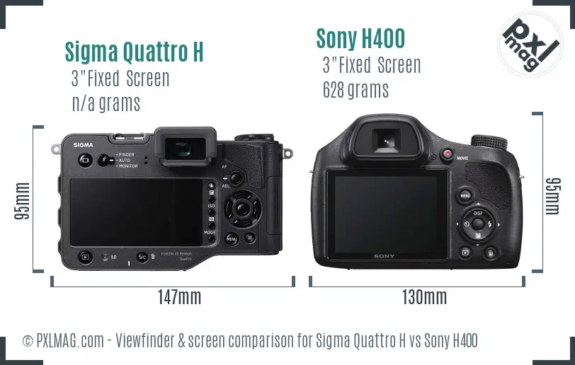 Sigma Quattro H vs Sony H400 Screen and Viewfinder comparison Sigma Quattro H vs Sony H400 Screen and Viewfinder comparison