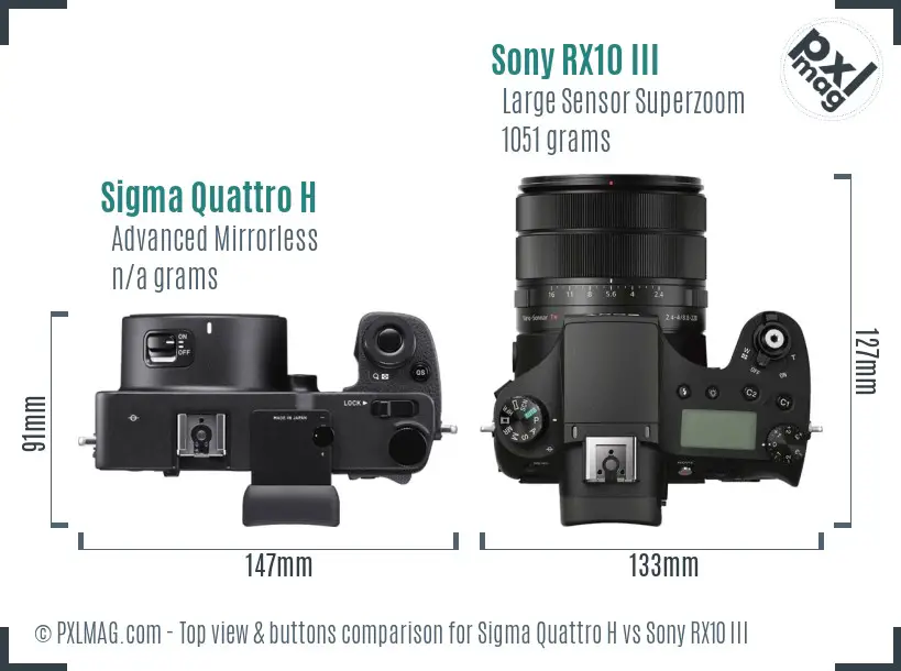 Top view design and control layout comparison