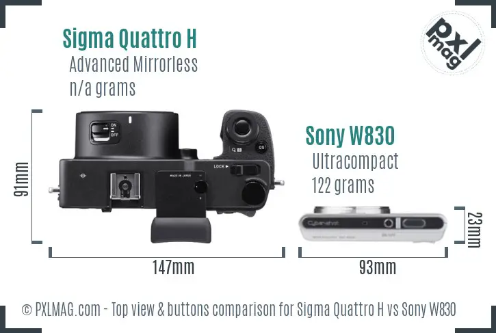 Top view design and control layout comparison