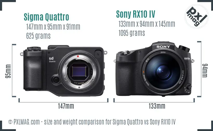 Sigma Quattro vs Sony RX10 IV size comparison Sigma Quattro vs Sony RX10 IV size comparison