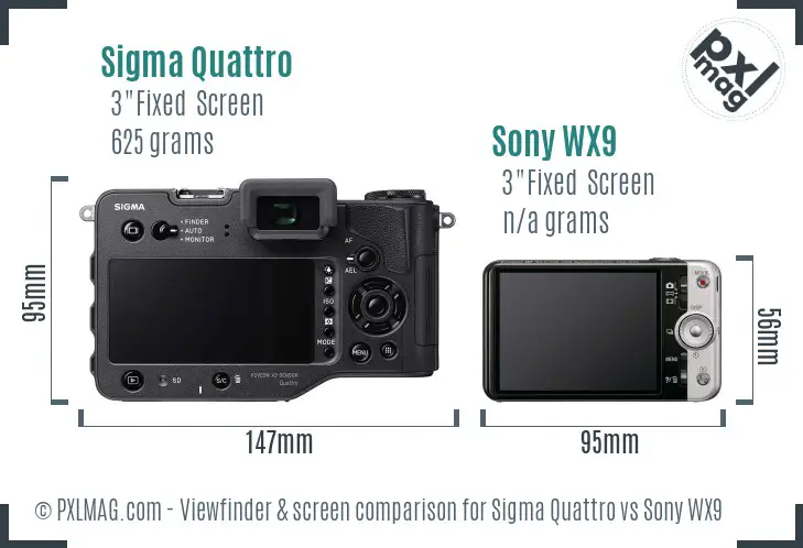 Sigma Quattro vs Sony WX9 Screen and Viewfinder comparison Sigma Quattro vs Sony WX9 Screen and Viewfinder comparison