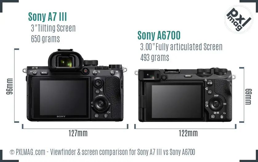 Back screen and interface comparison
