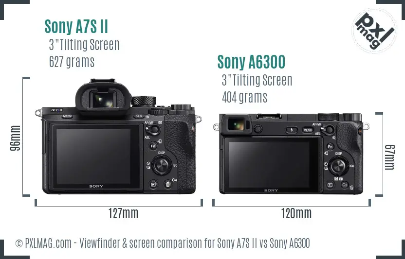 Sony A7S II vs Sony A6300 Screen and Viewfinder comparison Sony A7S II vs Sony A6300 Screen and Viewfinder comparison
