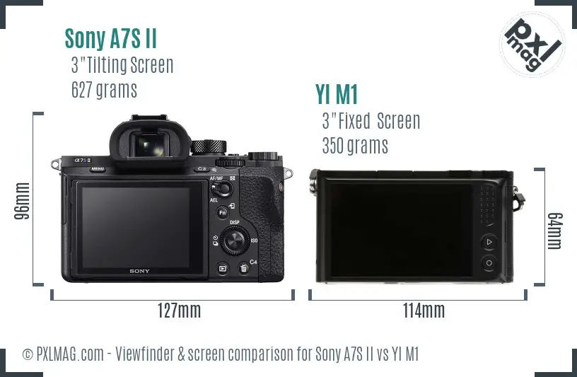 Sony A7S II vs YI M1 Screen and Viewfinder comparison