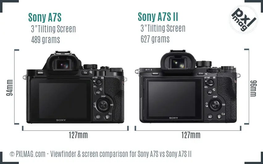 Sony A7S vs Sony A7S II Screen and Viewfinder comparison