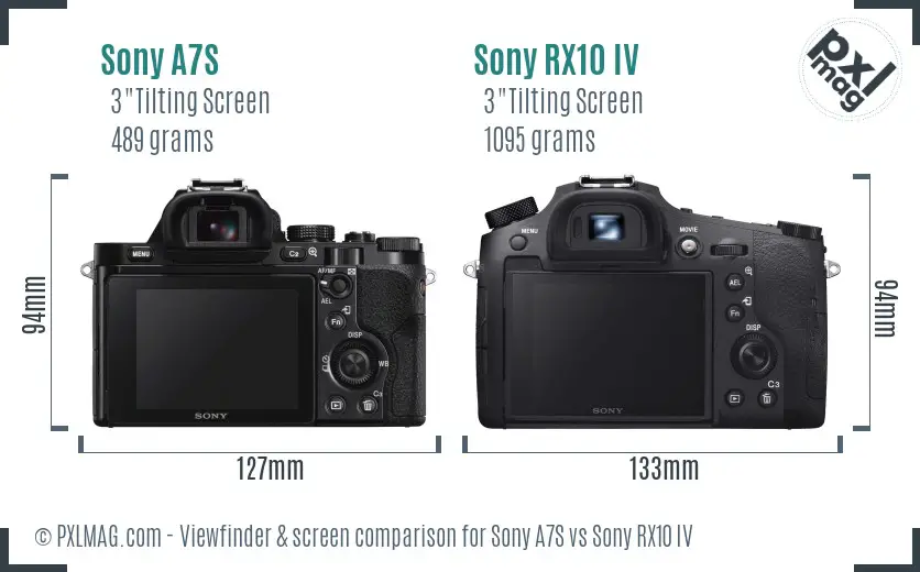 Sony A7S vs Sony RX10 IV Screen and Viewfinder comparison Sony A7S vs Sony RX10 IV Screen and Viewfinder comparison