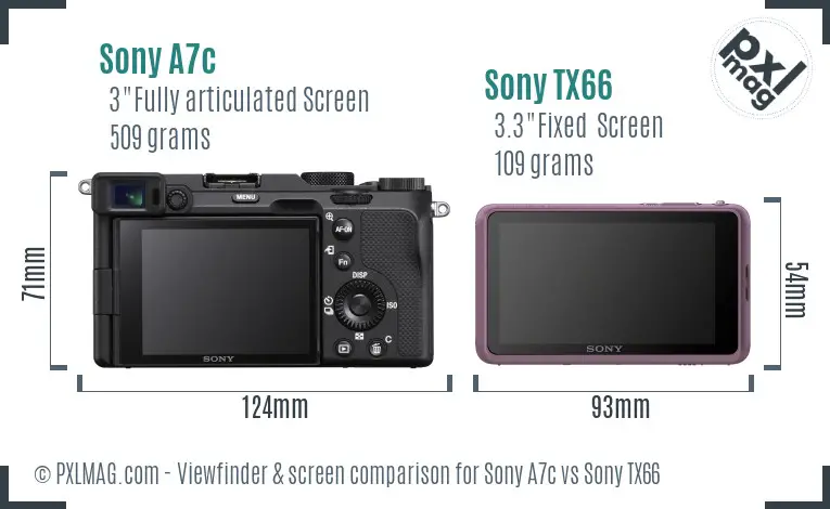 Sony A7c vs Sony TX66 Screen and Viewfinder comparison