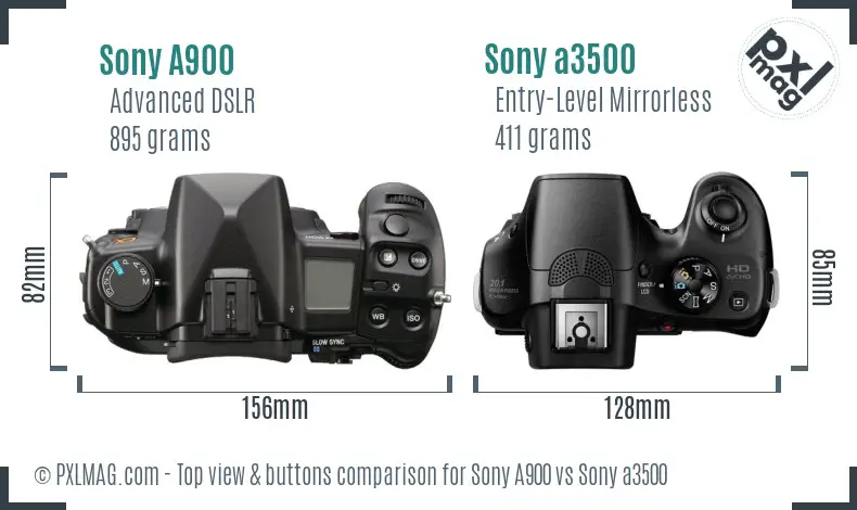 Top view design and control layout comparison
