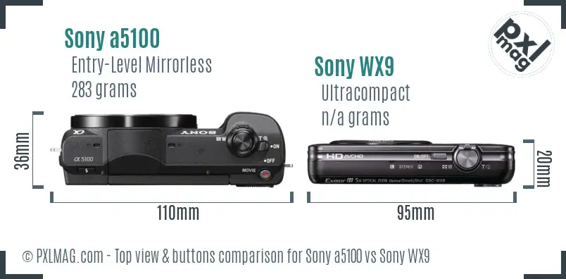 Top view design and control layout comparison