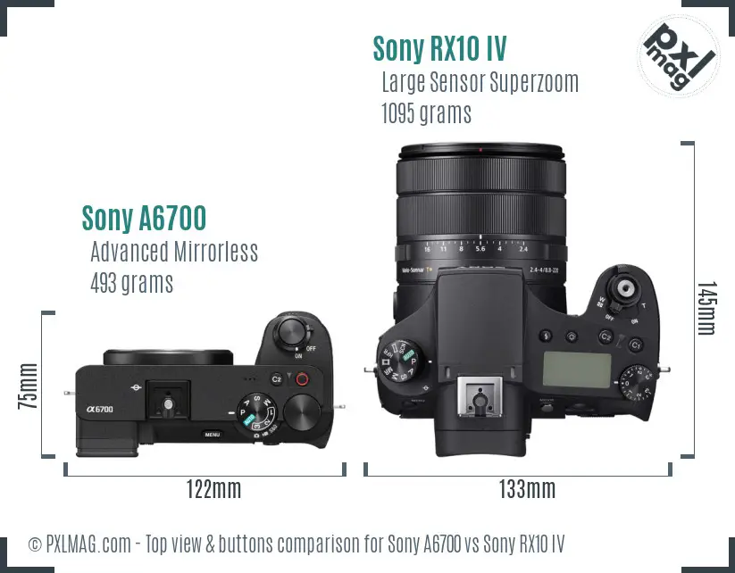 Top view design and control layout comparison