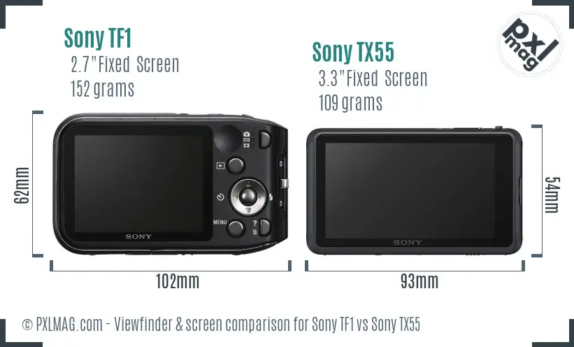 Sony TF1 vs Sony TX55 Screen and Viewfinder comparison