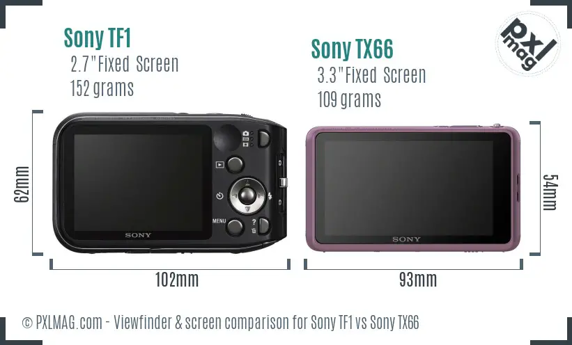 Sony TF1 vs Sony TX66 Screen and Viewfinder comparison