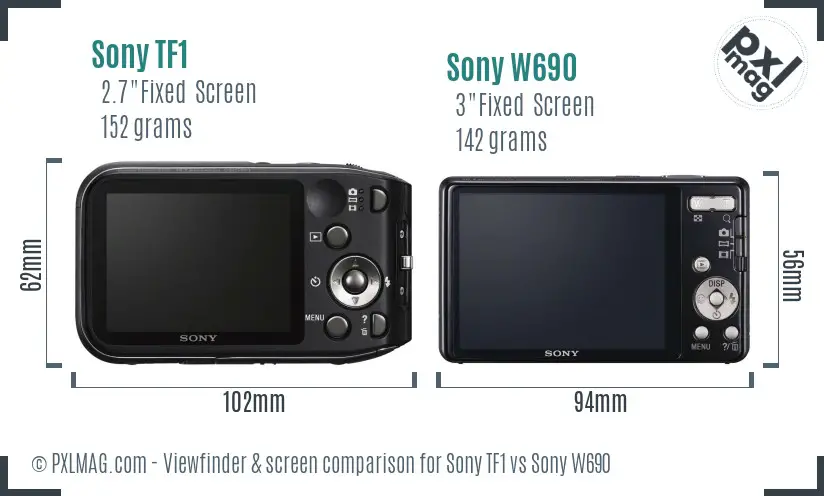 Sony TF1 vs Sony W690 Screen and Viewfinder comparison