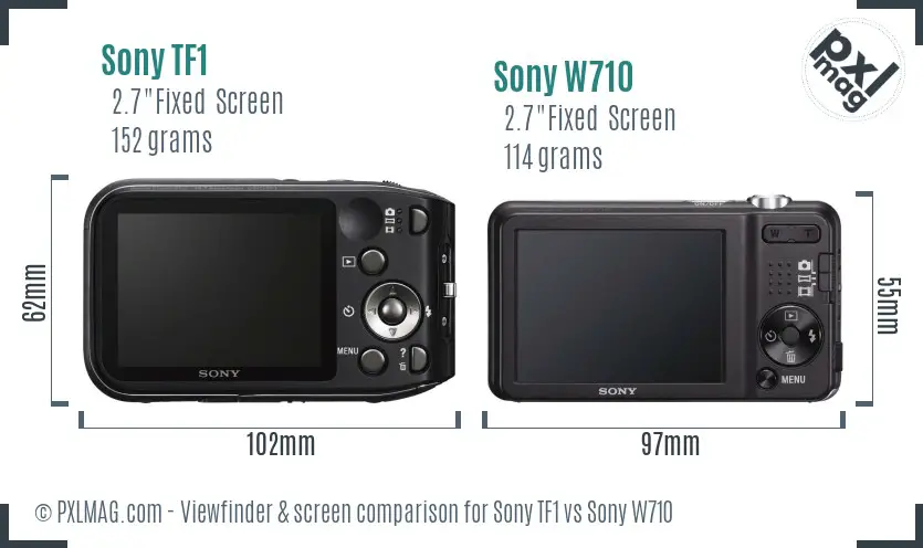 Sony TF1 vs Sony W710 Screen and Viewfinder comparison