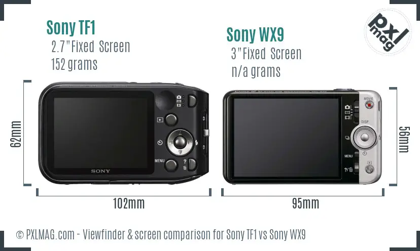 Sony TF1 vs Sony WX9 Screen and Viewfinder comparison