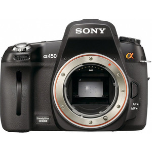 Sony Alpha DSLR-A450 front Sony Alpha DSLR-A450 front