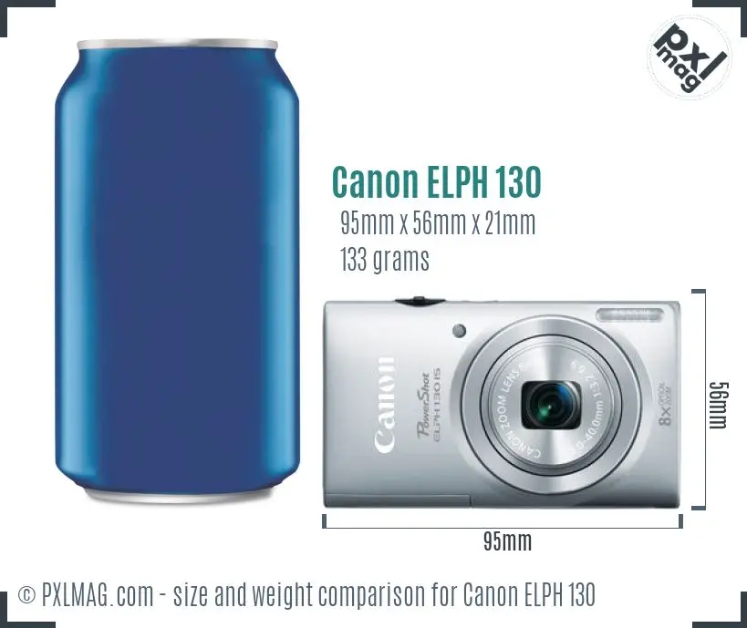 Canon ELPH 130 dimensions scale