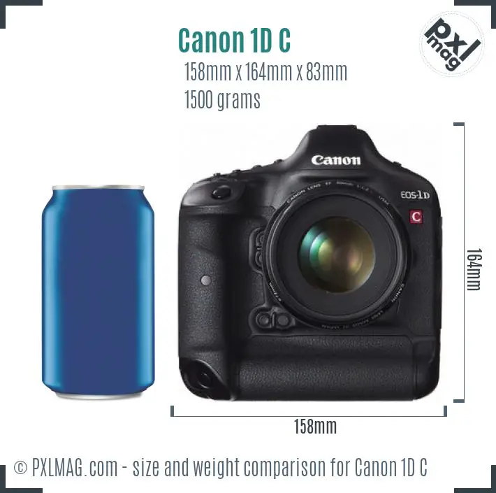 Canon EOS-1D C dimensions scale