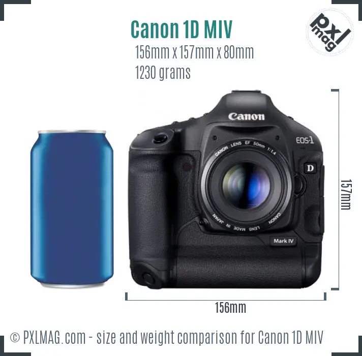 Canon EOS-1D Mark IV dimensions scale