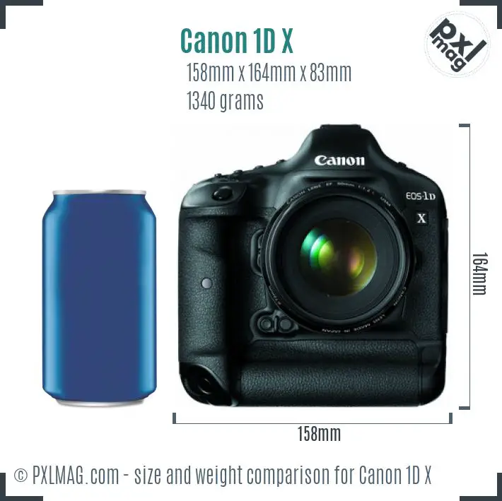 Canon EOS-1D X dimensions scale
