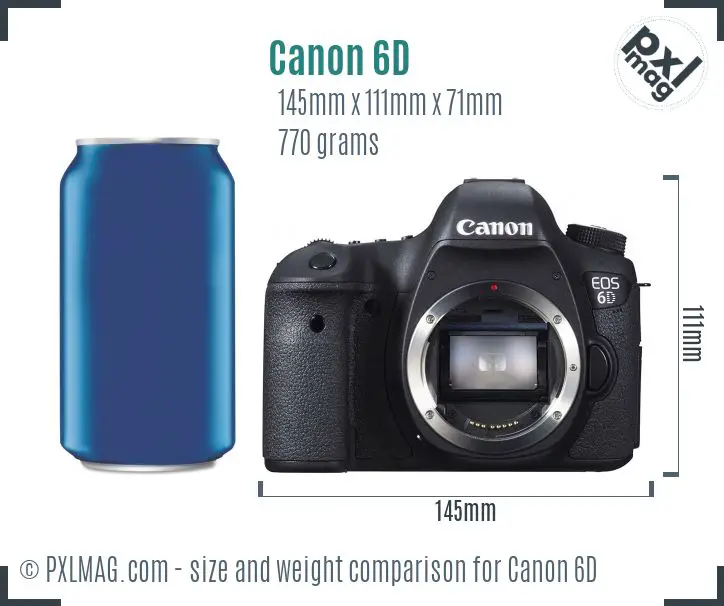 Canon EOS 6D dimensions scale