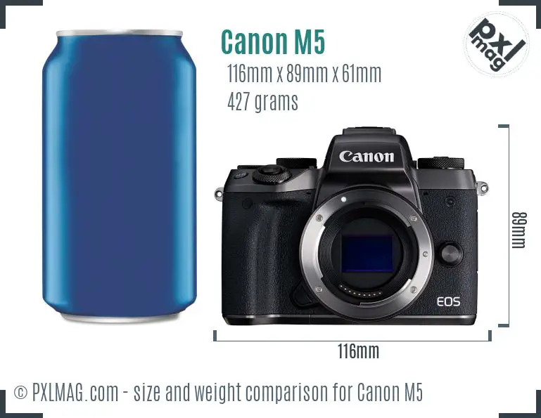 Canon EOS M5 dimensions scale