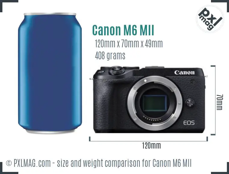 Canon EOS M6 Mark II dimensions scale