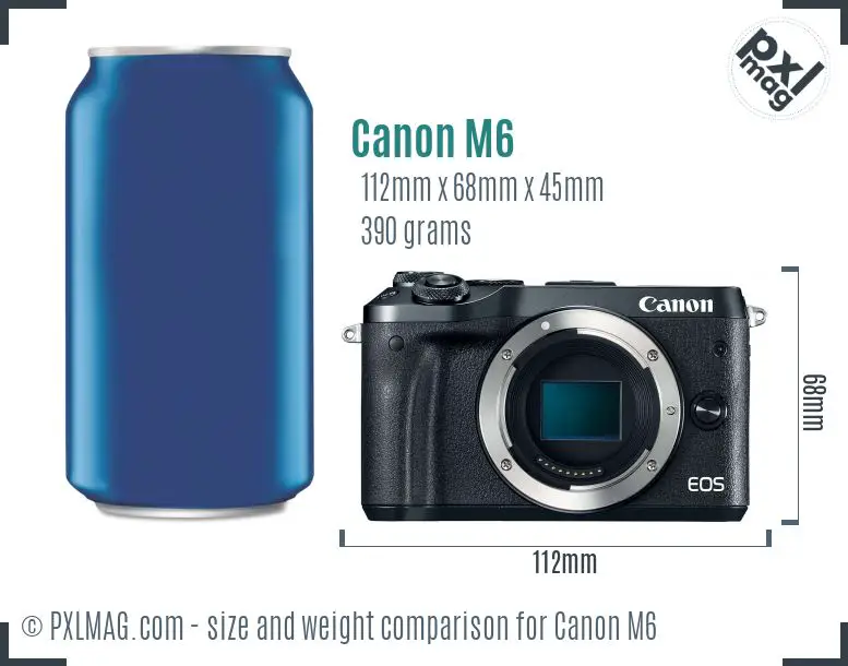 Canon EOS M6 dimensions scale