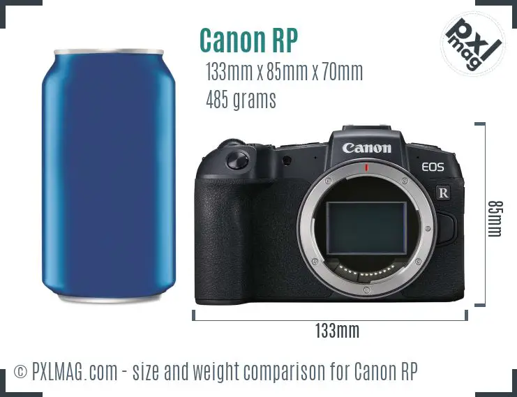 Canon EOS RP dimensions scale