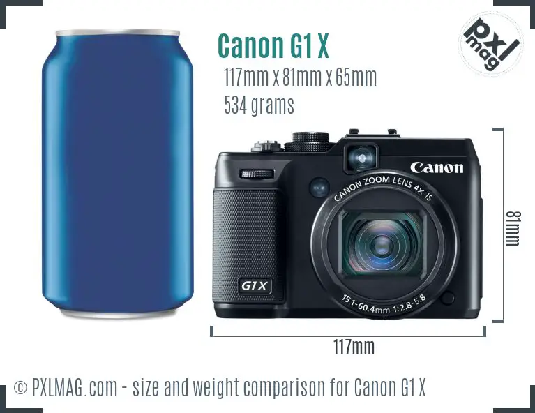 Canon PowerShot G1 X dimensions scale